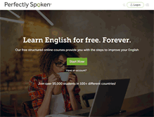 Tablet Screenshot of perfectlyspoken.com